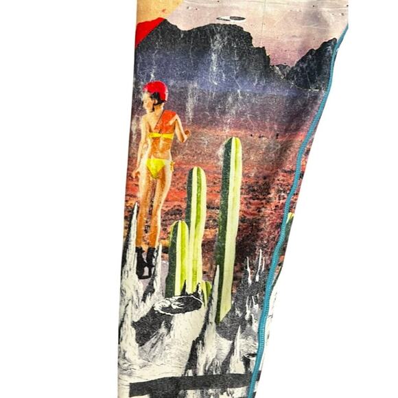 EUC Niyama Sol Endless RARE David Bowie leggings capris no longer made size XS - Picture 2 of 6